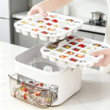 50-cube Double-layer Ice Cube Machine With Easy-To-Press Lid