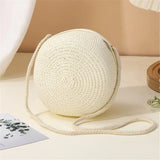 Women's Handwoven Crossbody Shoulder Bag With Lock Closure