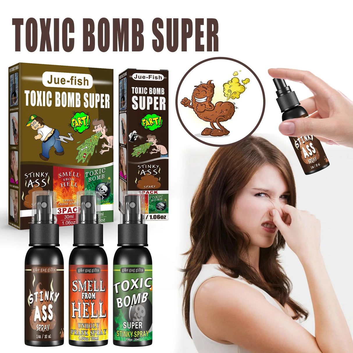 Adult's Hilarious Non Toxic Fart Smell Spray For Gag Gifts