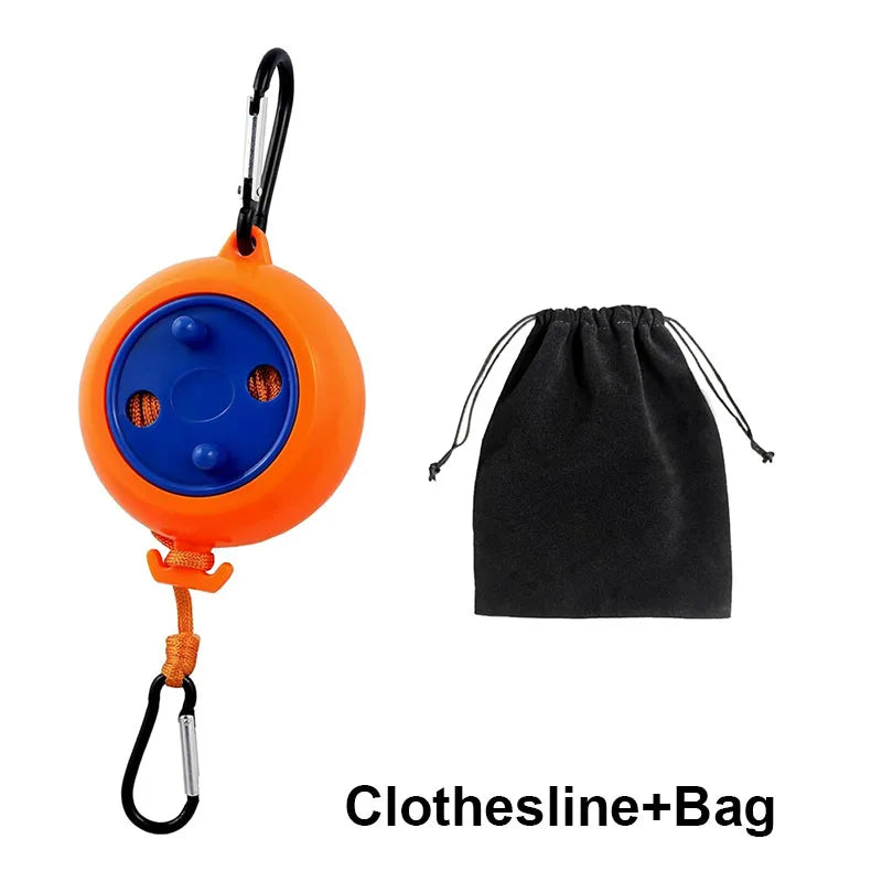 10M Retractable/Adjustable Clothes Line Or Bag For Camping
