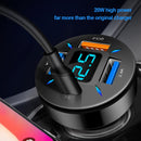 66W  Fast Charging Phone Charger for iPhone, Samsung. plugs into your cigarette lighter and has 4-USB ports
