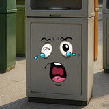 Funny Waterproof Vinyl Removable Trash Can Decals