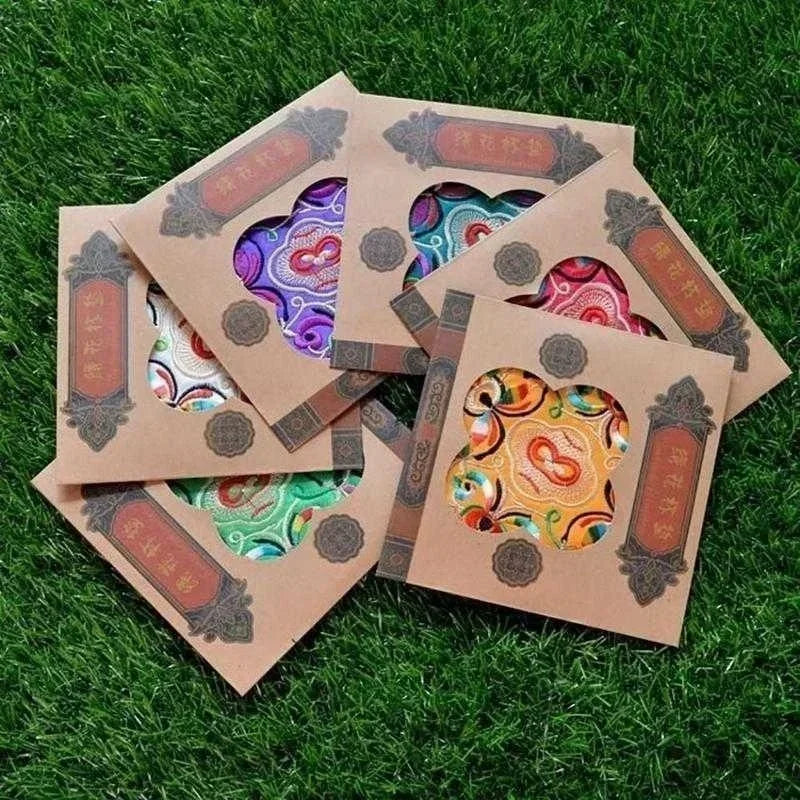 4PCS/set Embroidery Cloth Protective Coaster Mats