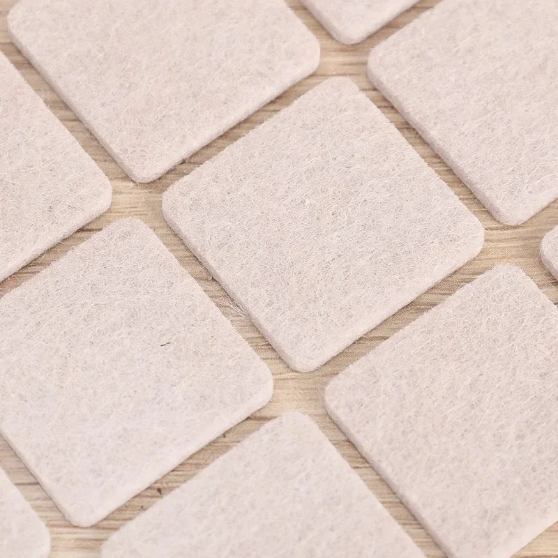 18/180Pcs  Round/Square Felt Adhesive Non-Slip Furniture Pads