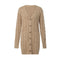 Ladies Long Sleeve Knitted Coat with Pockets.