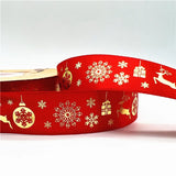 5yards Of 1inch(25mm) Christmas Polyester Ribbon.