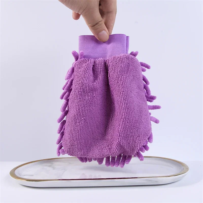 5PCS Double-sided Microfiber Washable Cleaning Mitt