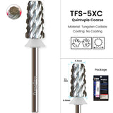 3/32" MagiBling Carbide Sharp 6.6mm Cross Cut Tapered Nails Bit For Acrylic Gel Remover