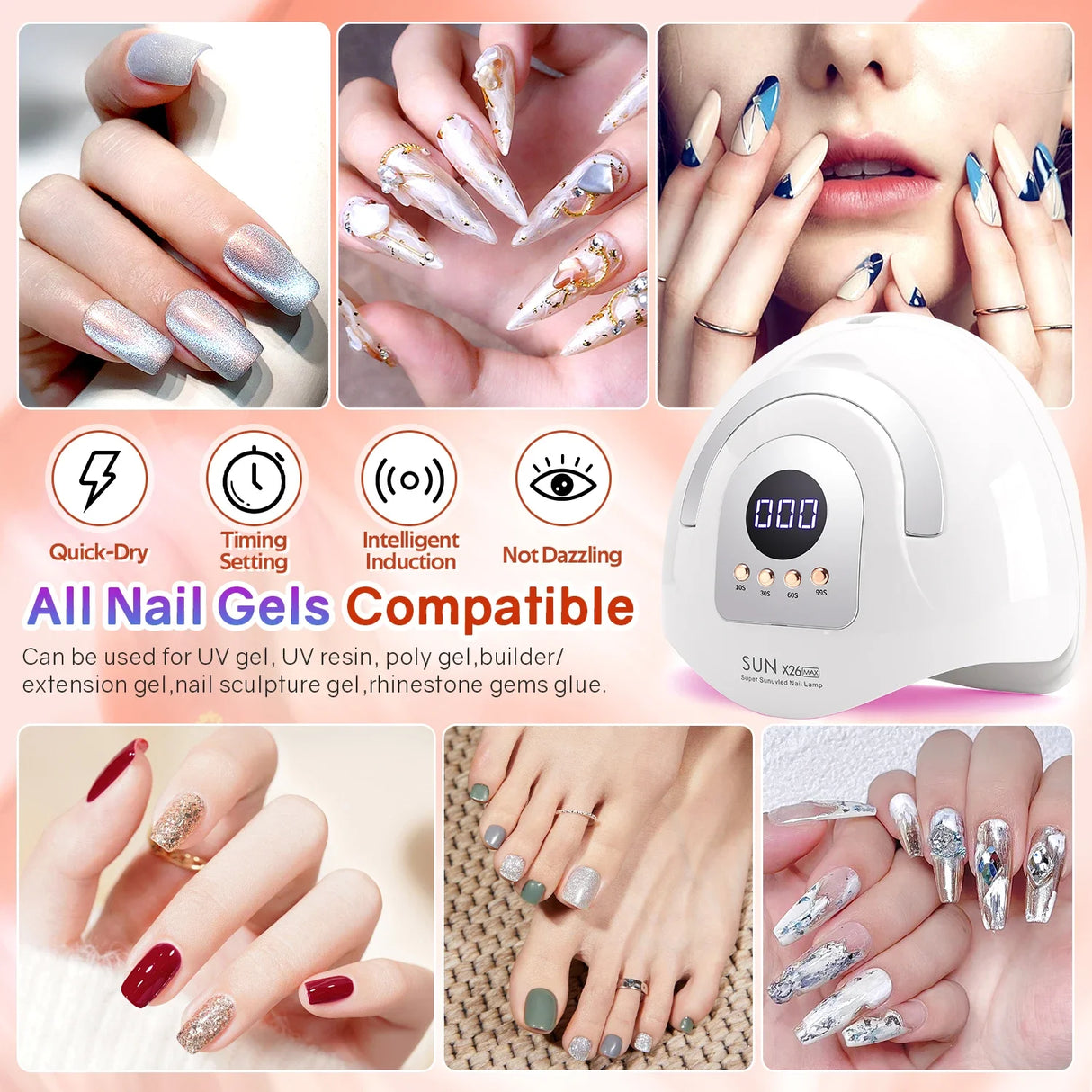 380W UV/ 81LED Manicure Lamp With Handle