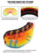 X-TIGER Double Layer, Anti-fog, UV Protection Ski Goggles.