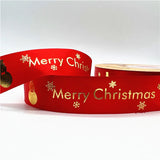 5yards Of 1inch(25mm) Christmas Polyester Ribbon.