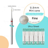 HYTOOS 5Pcs/Set Diamond Nail Drill Bits To Clean Cuticles And Nails