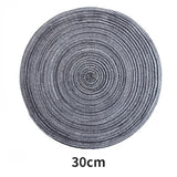 6pcs Round Woven Anti Slip Placemats Or Coasters
