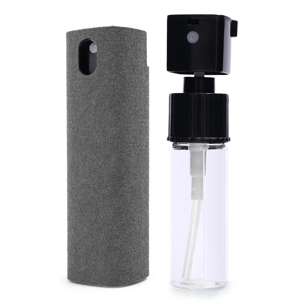 2in1 Microfiber Screen Cleaner Spray Bottle Set For Phones, Glasses Or Laptops