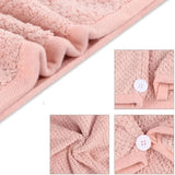 1PCS Microfiber Hair Towel With Button Fastener