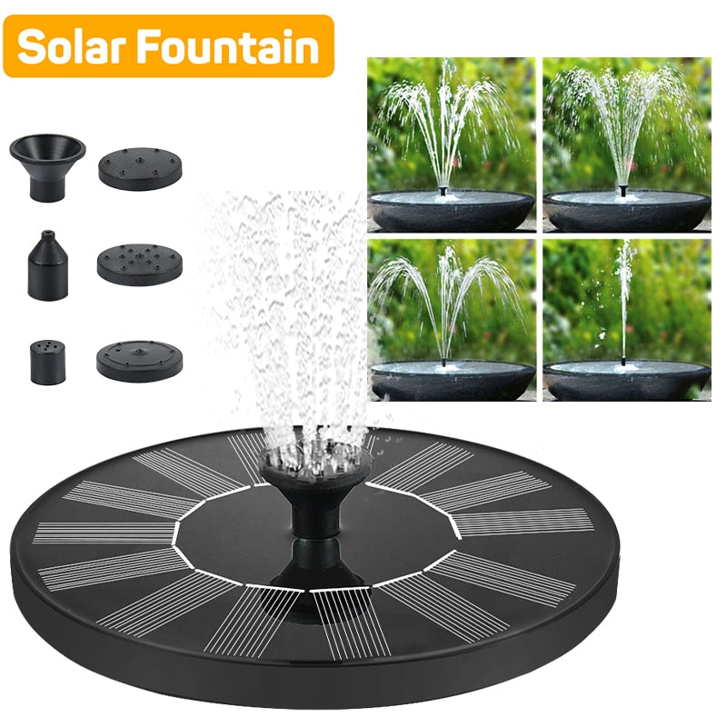 Mini Solar Powered Floating Water Fountain.
