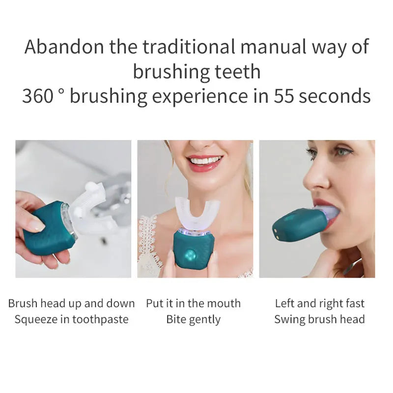 Automatic 360 Degrees Sonic Silicone Electric Toothbrush