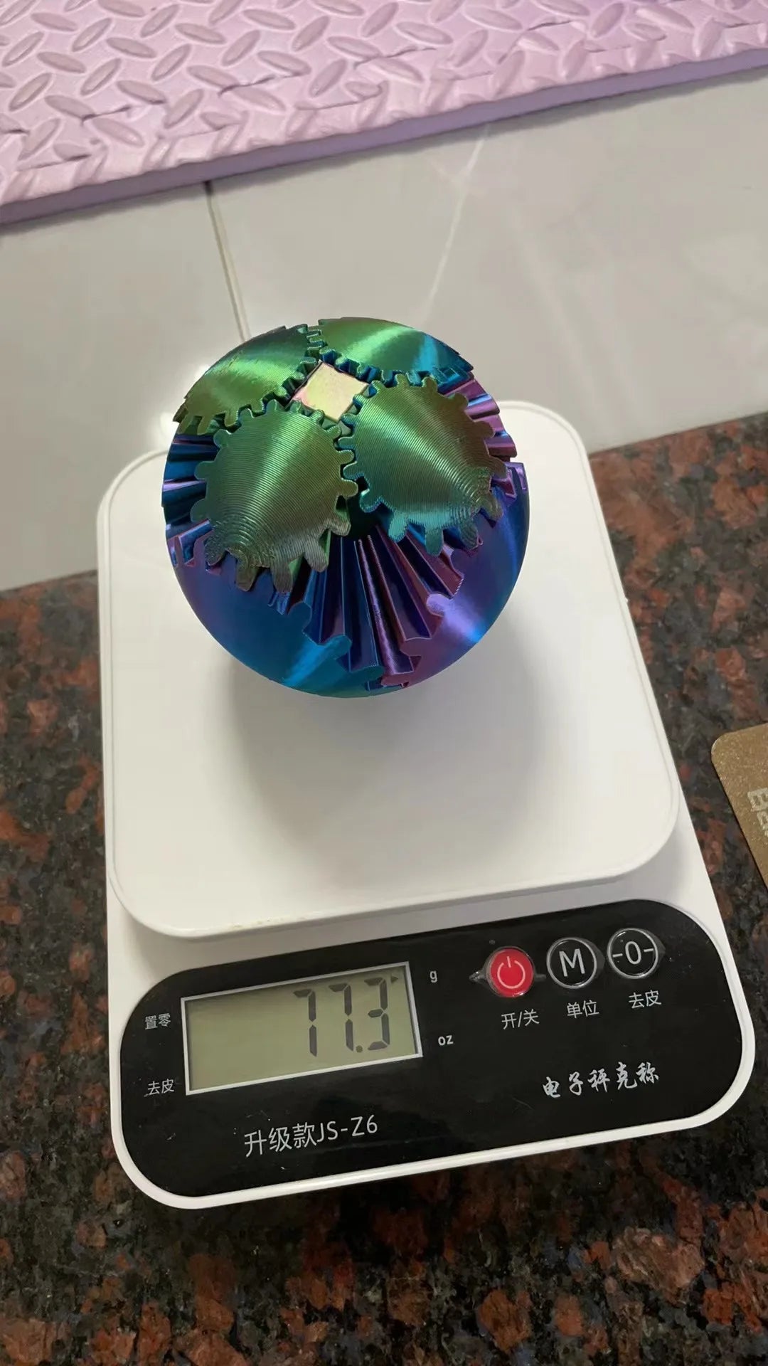 3D Printed Cube Fidget Spin Ball For Relaxing Due To Stress and Anxiety
