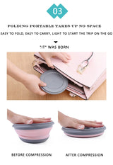 3 Pieces Silicone Folding Bowls with Lids