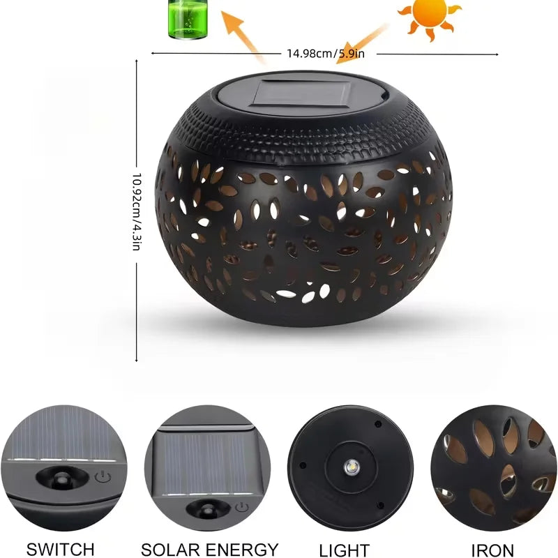 LED Metal Solar Table Light