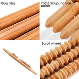 Natural Wooden Beech Gua Sha Massage Tool.