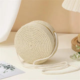 Women's Handwoven Crossbody Shoulder Bag With Lock Closure