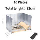 Foldable Aluminum Outdoor Cooking Wind Screen with Storage Bag for Camping