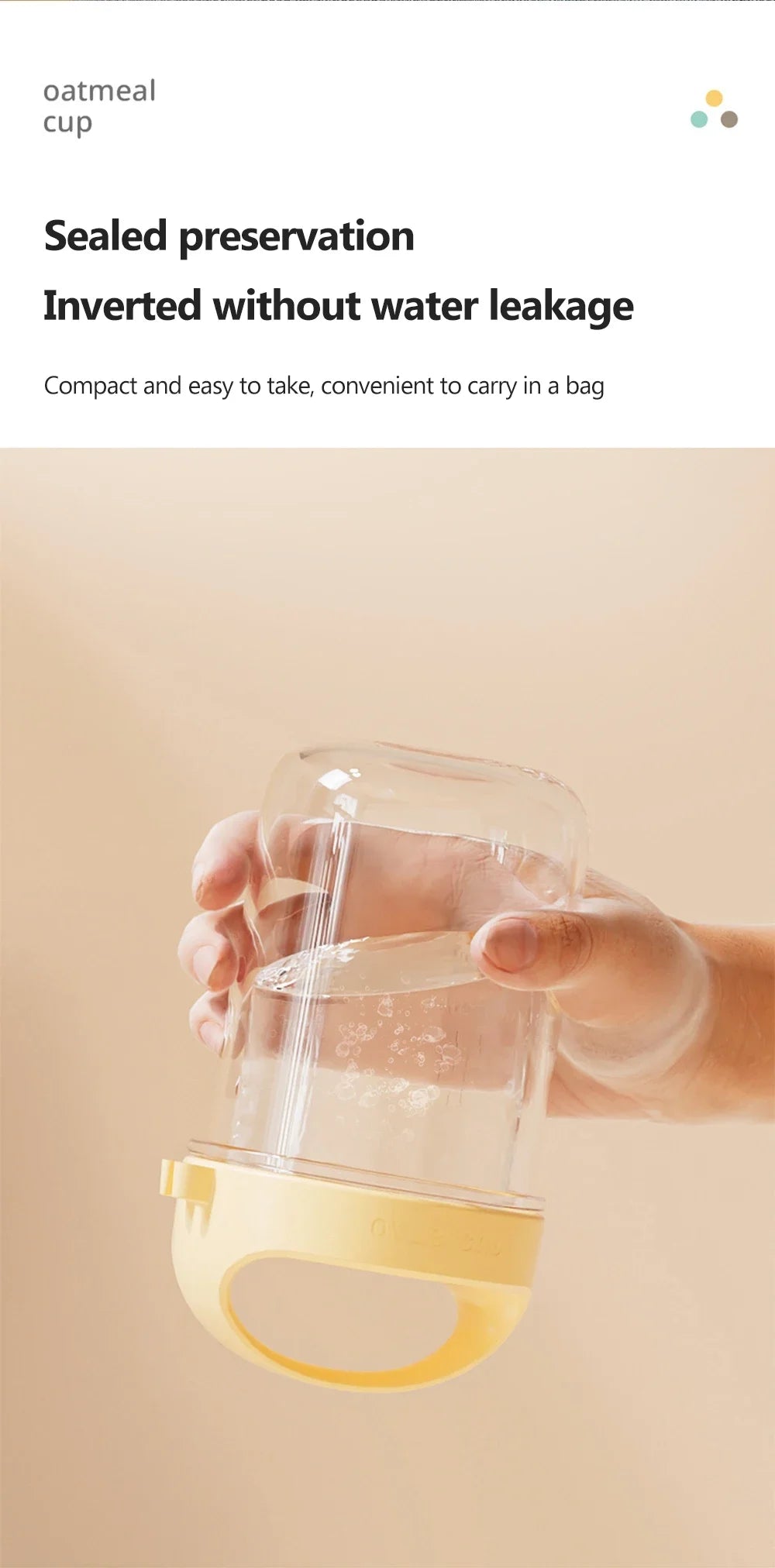 430ML Glass Cup With Lid And Spoon Great For Breakfast Oats Or Salad Cups