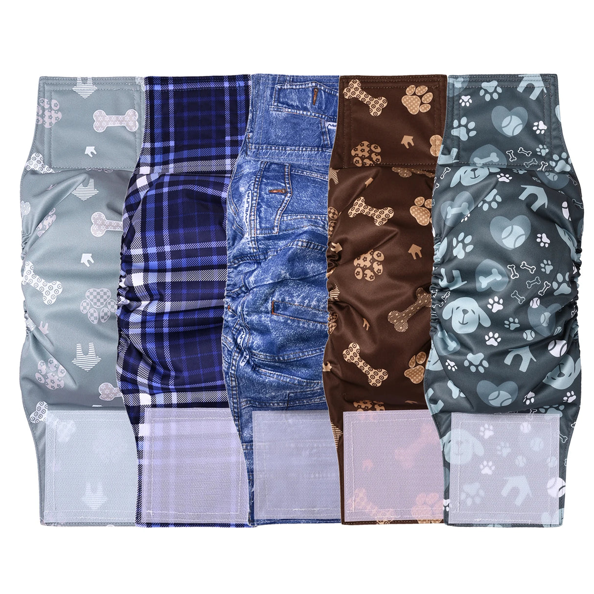 2/3/4/5Pack Cotton Cloth Diaper For Male Dogs