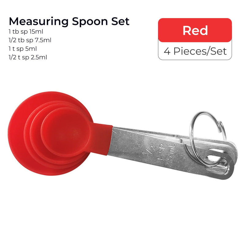 Multicolor 4pcs Stainless Steel Handle Measuring Cup Or spoons.