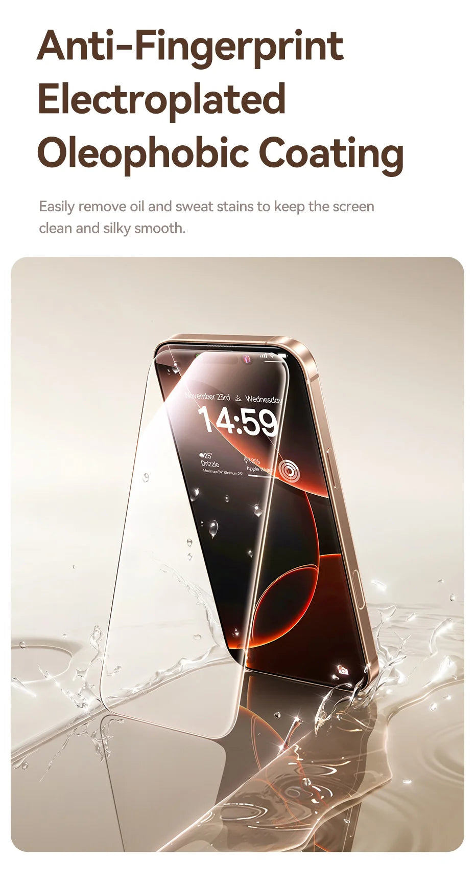 Baseus Full-View 0.3mm Tempered Glass Screen Protector For iPhone 13 14 15 16 17 Pro Max And iPhone 17 Air