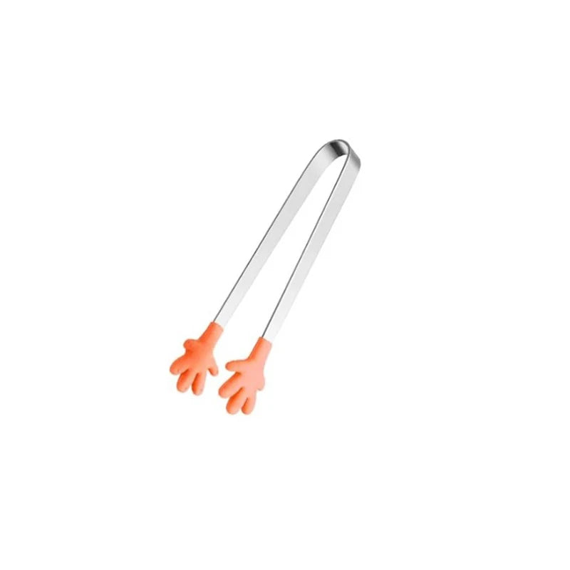 5PCS Silicone Hand Shape Mini Tongs