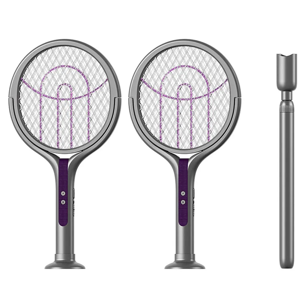 Rechargeable Long Or Short Electric 2 in 1 Fly And Mosquito Zapper With Rotating Head