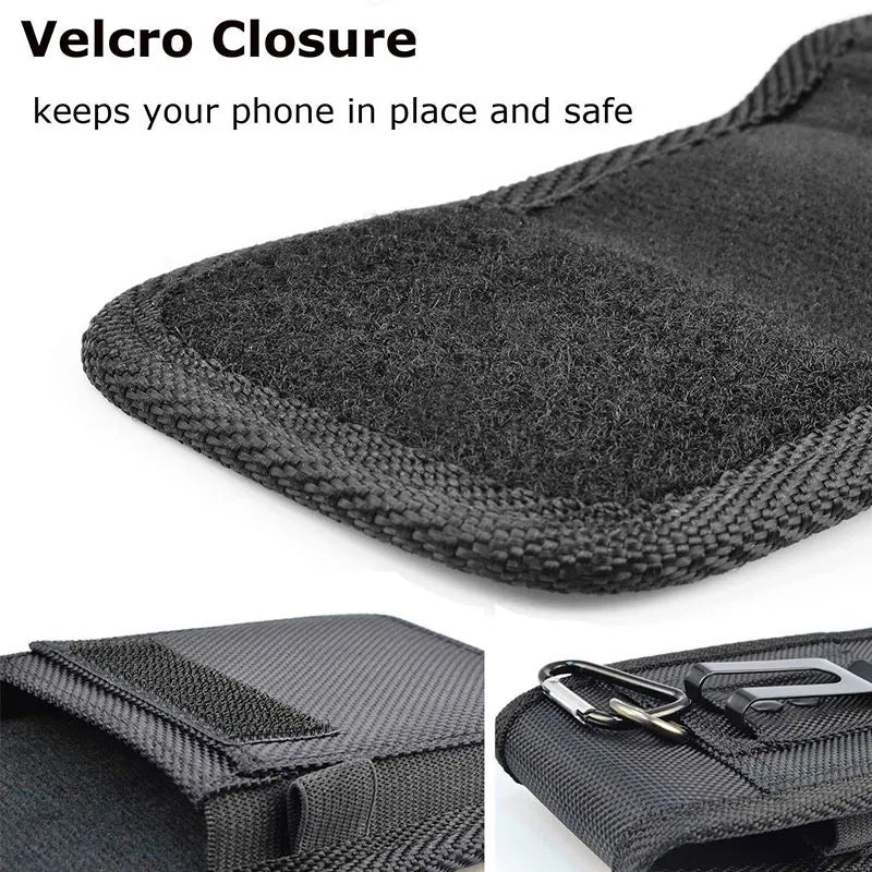 Oxford Cloth Waist Mobile Phone Pouch For Men Or Women.