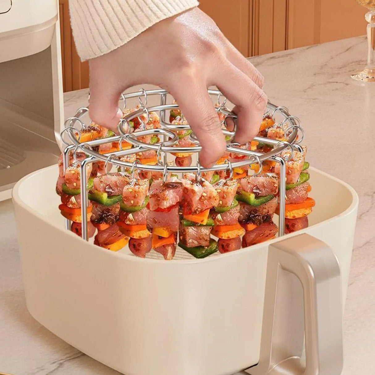 Stainless Steel Hanging Non-Stick Air Fryer Grill Rack
