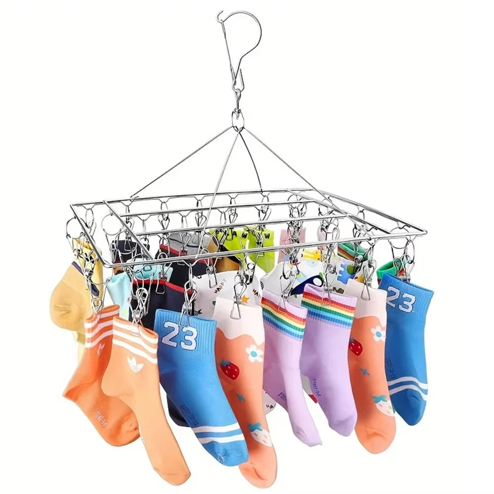 Stainless Steel Clothespin Laundry Hanger