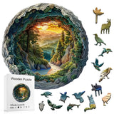 Flat Wooden Puzzles With 3D Visual Effect