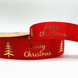 5yards Of 1inch(25mm) Christmas Polyester Ribbon.