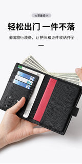Men Or Women's RFID Slim Leather Passport Holder With Card And Money Slots