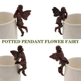 Mini Resin Fairy Hanging Basket Decoration   A