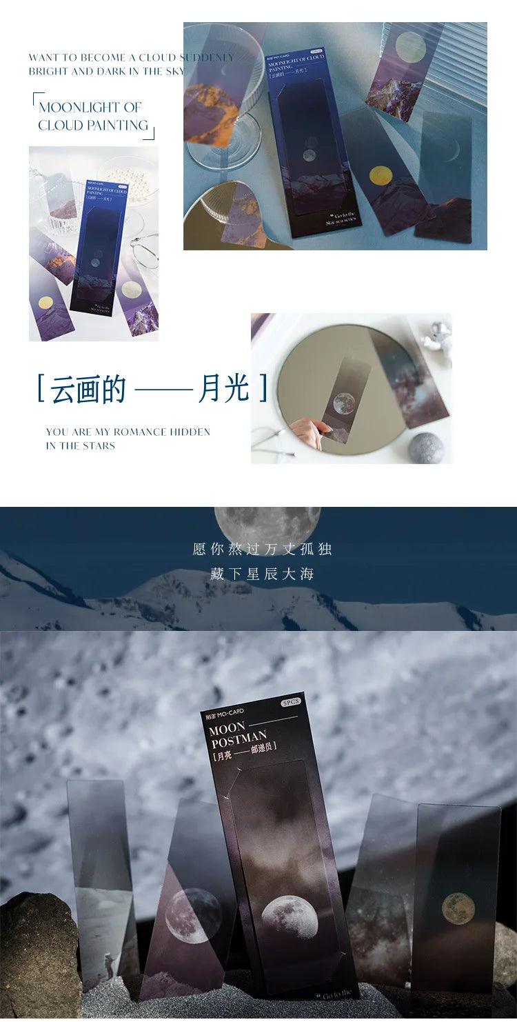 5pcs Star Ocean Translucent Bookmark