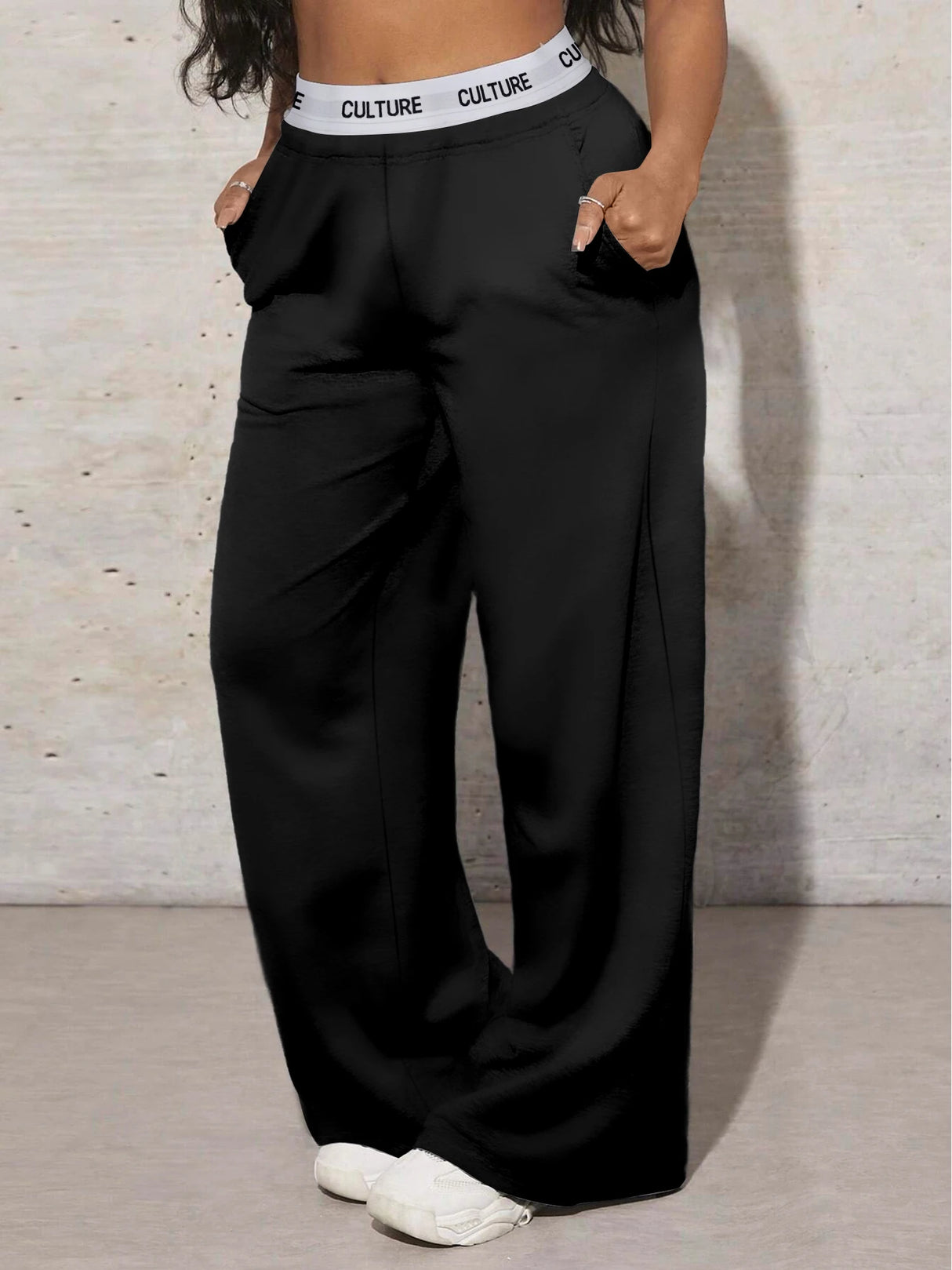 High Waisted Tummy Control Wide Leg Sweatpants