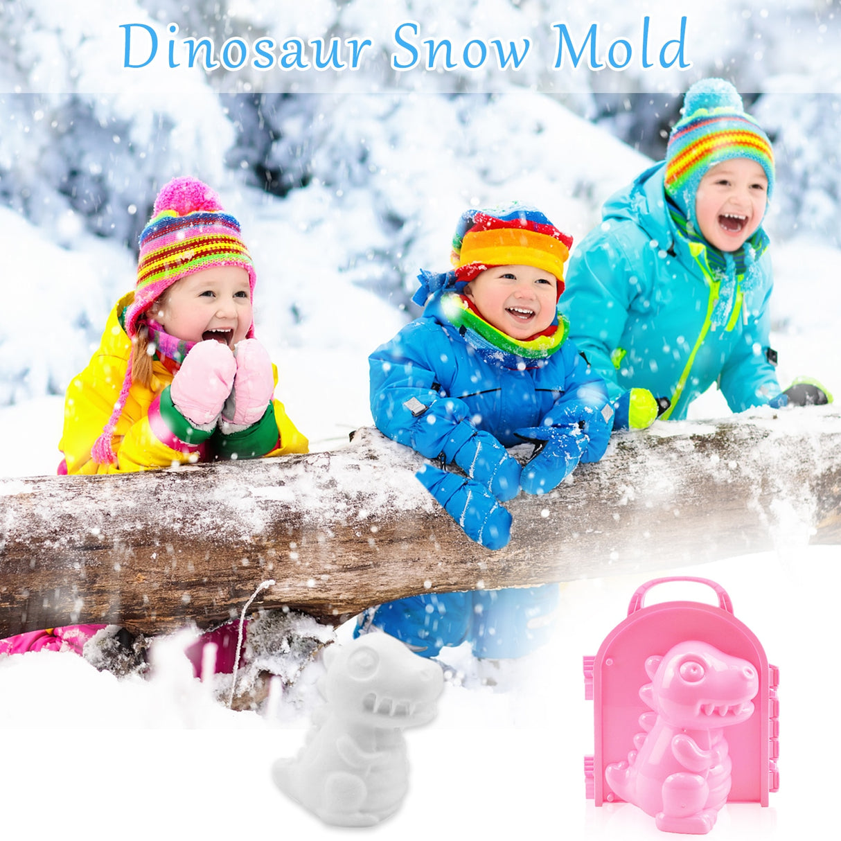 Dinosaur Shaped Plastic Mold Snowball Maker.