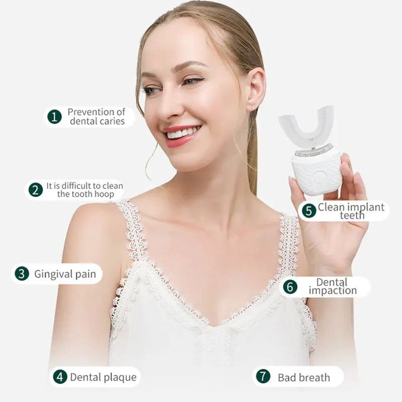 Automatic 360 Degrees Sonic Silicone Electric Toothbrush