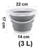 10L/5L/3L Collapsible silicone washing bucket with lid.