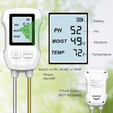 3 in 1 Digital LCD Soil Tester For PH/Moisture/Temperature With Backlight for House And Garden