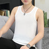 Men's Ice Silk Bamboo Knot Sleeveless Summer Mesh T Shirt