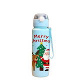 3D Printed 700ml Christmas Water Bottle With Plastic Water Cup