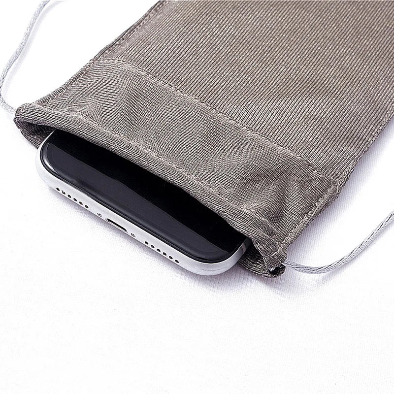 Silver Fiber RF Signal Blocker Cell Phone Bag