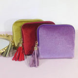 Velvet Travel Jewelry Pouch With Zipper